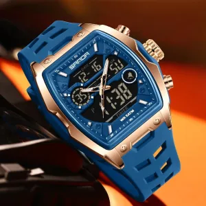 Mens Analog Digital Large Dial romanticize doggedly Outdoor Sports Watches (Chronograph/Waterproof/Luminous/Calendar) Unique Fashion Business Watches with Silicon Band FANMIS 