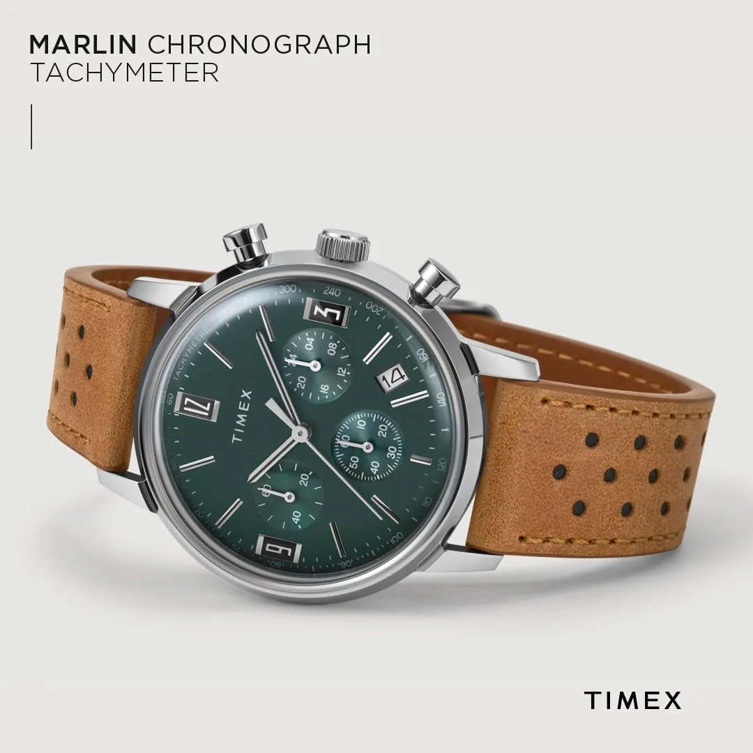 Men??s Analog Watch | Retro Design | 50M Water Resistance Timex deceptive cosmos linguist delinquency Marlin Chronograph Tachymeter 40mm 