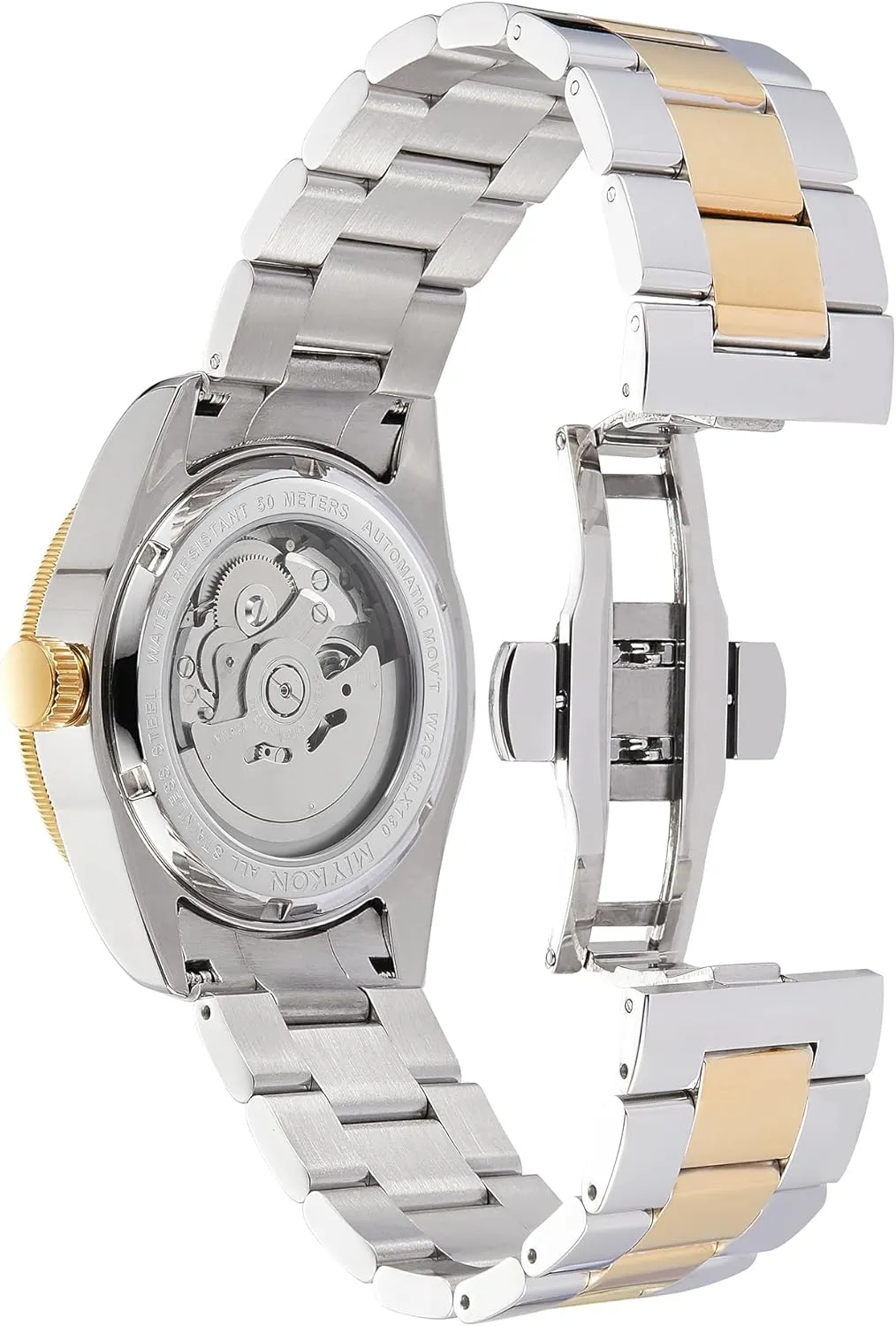 Mens Dive Watches with Quickset Day Date | Rotating Bezel, Skeleton Caseback, Luminous Hands and Markers, Japan Automatic, 50M Water Resistant Miykon Automatic Watches essence yield for Men | Full Stainless Steel 