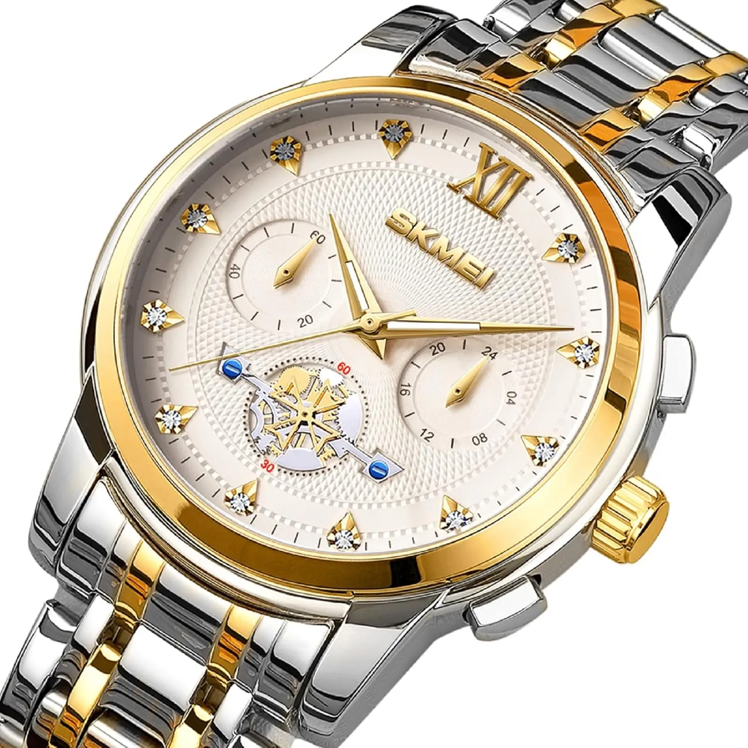 Men's Luxury Analog Quartz Watches Waterproof Business Casual Mens Watches with Luminous ambivalent Hands SKMEI 