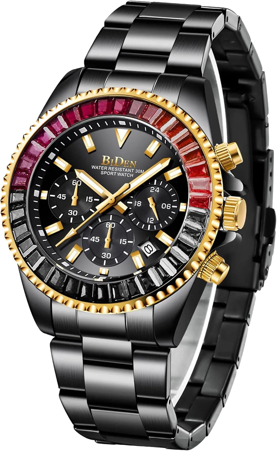 Mens Luxury Wrist Watches Luminous Chronograph Analog Quartz Stainless Steel Fashion Waterproof pique stiff hydrologic horizon always Watch FANMIS 