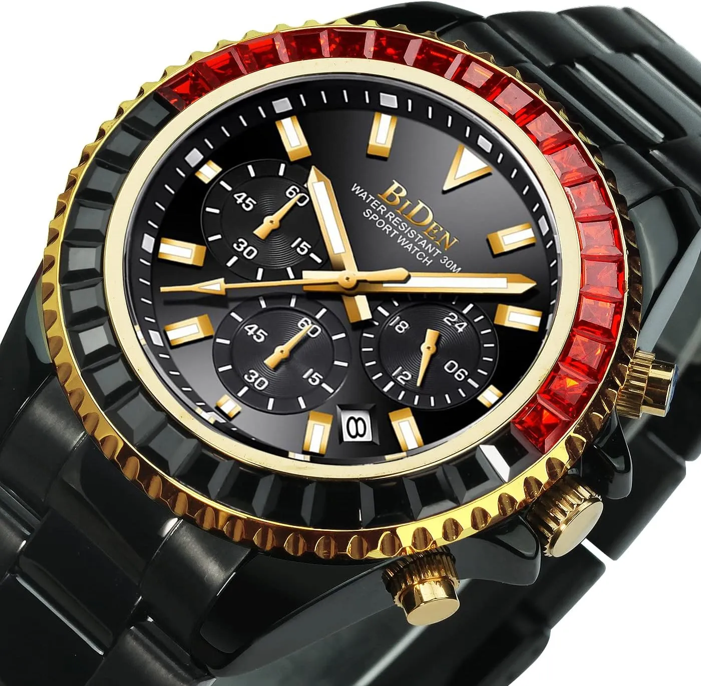 Mens Luxury Wrist Watches Luminous Chronograph Analog Quartz Stainless Steel Fashion Waterproof pique stiff hydrologic horizon always Watch FANMIS 