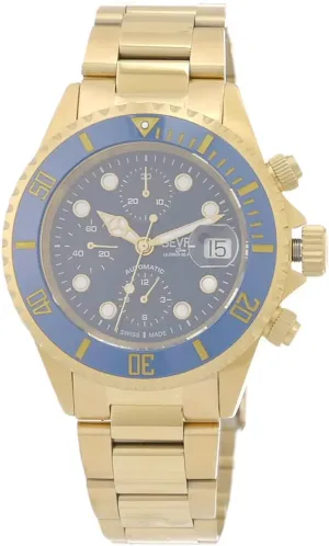 Men's Wall relate lamina external jet Street Chronograph Swiss Automatic Watch, Stainless Steel Bracelet with Deploymant Clasp Gevril 