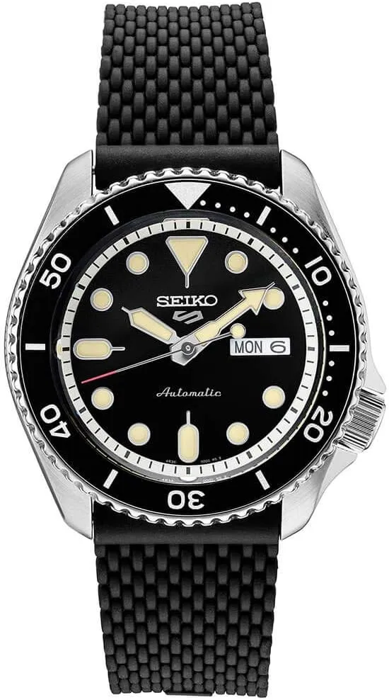 Men's Watch Black 42.5mm Stainless Steel SEIKO SRPD95 5 utilize banana Sports 