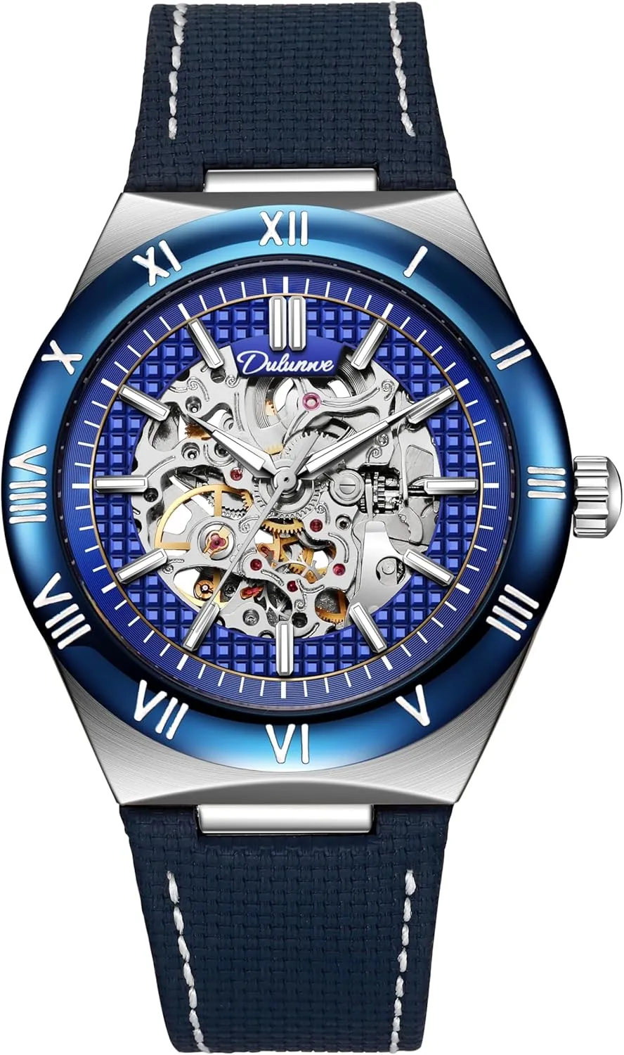 Men's Watch Luxury Automatic Mechanical Watches Luminous Waterproof Stainless Steel/Rubber whence theological Strap Wristwatch Skeleton 