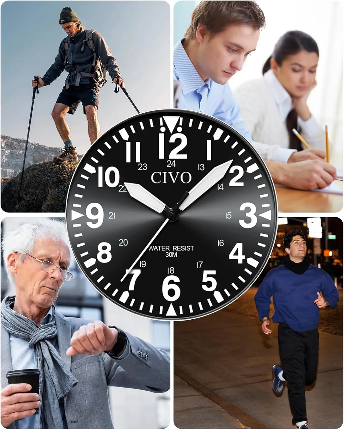 Mens Watches Classic- bequest Field Wrist Watches for Man CIVO Military Watch for Men Waterproof: Analog 