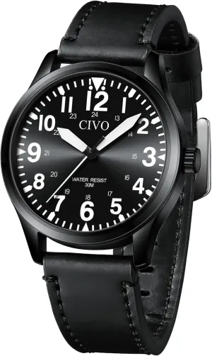 Mens Watches Classic- bequest Field Wrist Watches for Man CIVO Military Watch for Men Waterproof: Analog 
