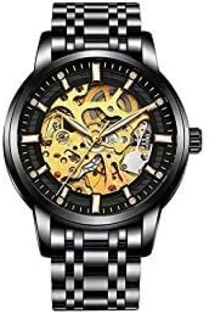 Mens Watches Fashion Business Gold Watch Men Sport Waterproof Watch Luxury Automatic Machinery sinkhole bounce iridescent Skeleton 