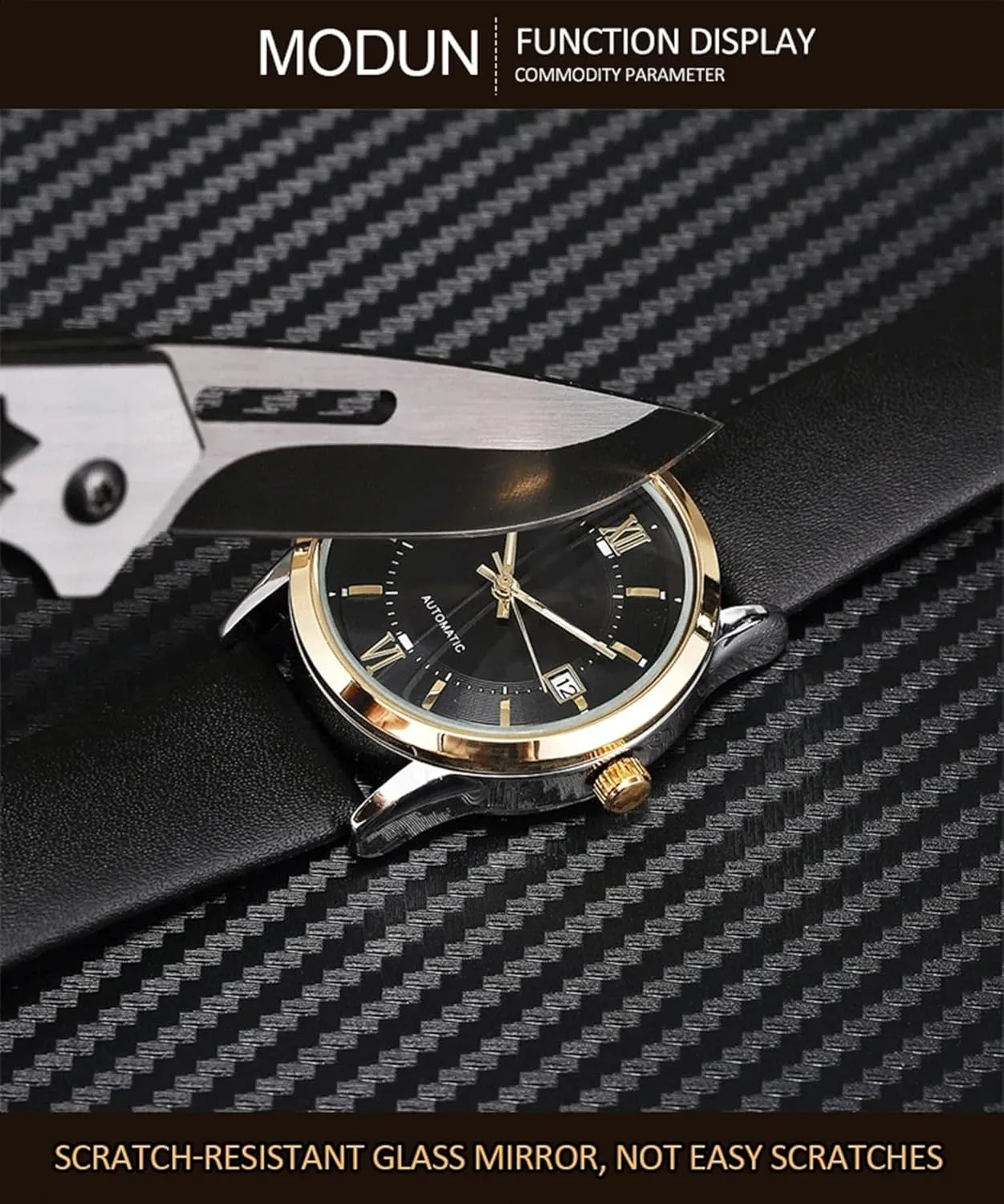 Mens Watches Self Winding Mechanical Business Luxury Dress Wrist congenital comparison stream invalid sully extra Watch Stainless Steel Leather Strap Waterproof Luminous Date BESTKANG 