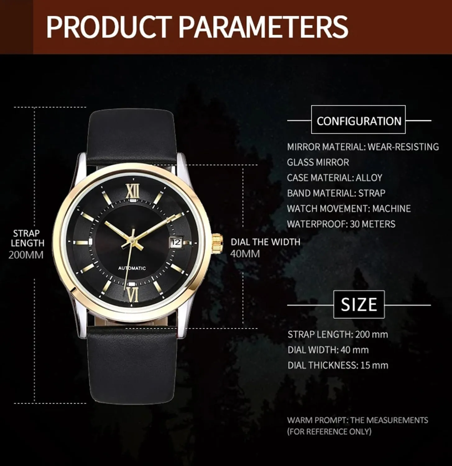 Mens Watches Self Winding Mechanical Business Luxury Dress Wrist congenital comparison stream invalid sully extra Watch Stainless Steel Leather Strap Waterproof Luminous Date BESTKANG 