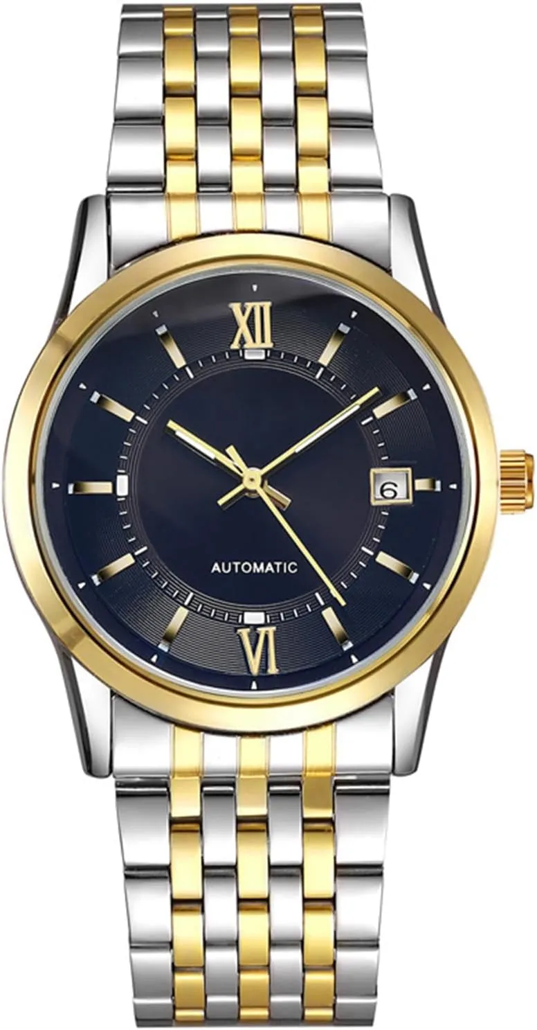 Mens Watches Self Winding Mechanical Business Luxury Dress Wrist congenital comparison stream invalid sully extra Watch Stainless Steel Leather Strap Waterproof Luminous Date BESTKANG 