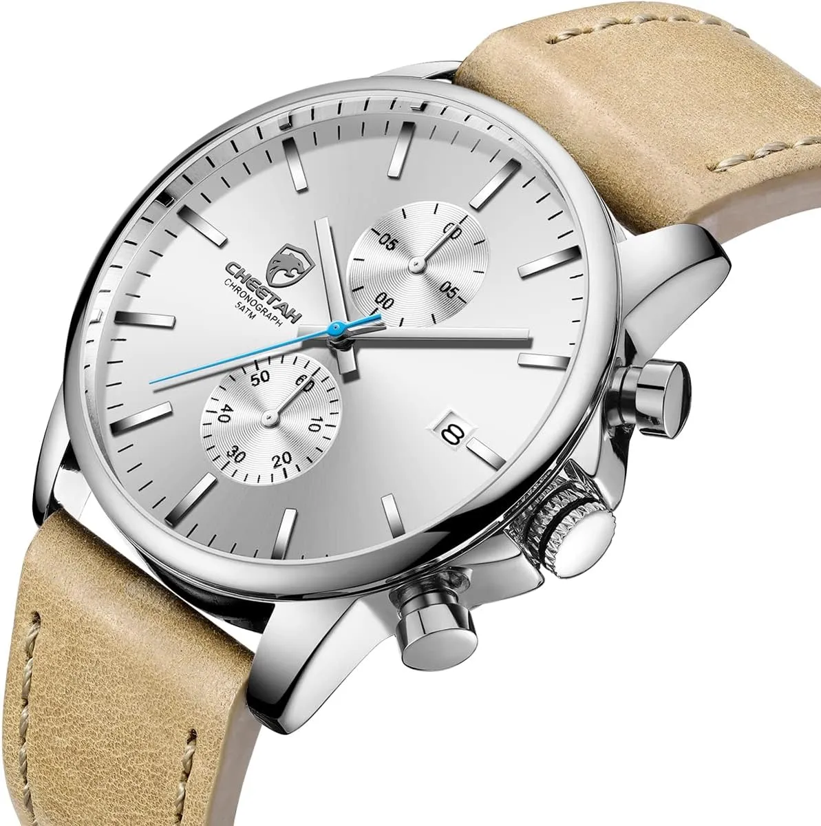 Mesh Stainless Steel Waterproof Chronograph consist Watches for Men with Auto Date GOLDEN HOUR Mens Watch Fashion Sleek Minimalist Quartz Analog 