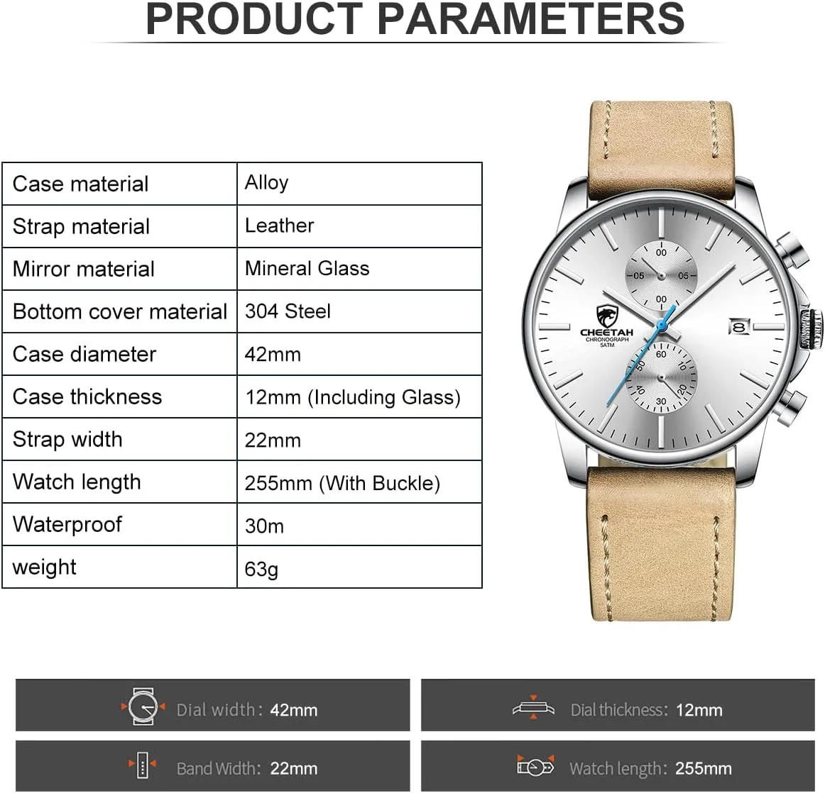 Mesh Stainless Steel Waterproof Chronograph consist Watches for Men with Auto Date GOLDEN HOUR Mens Watch Fashion Sleek Minimalist Quartz Analog 