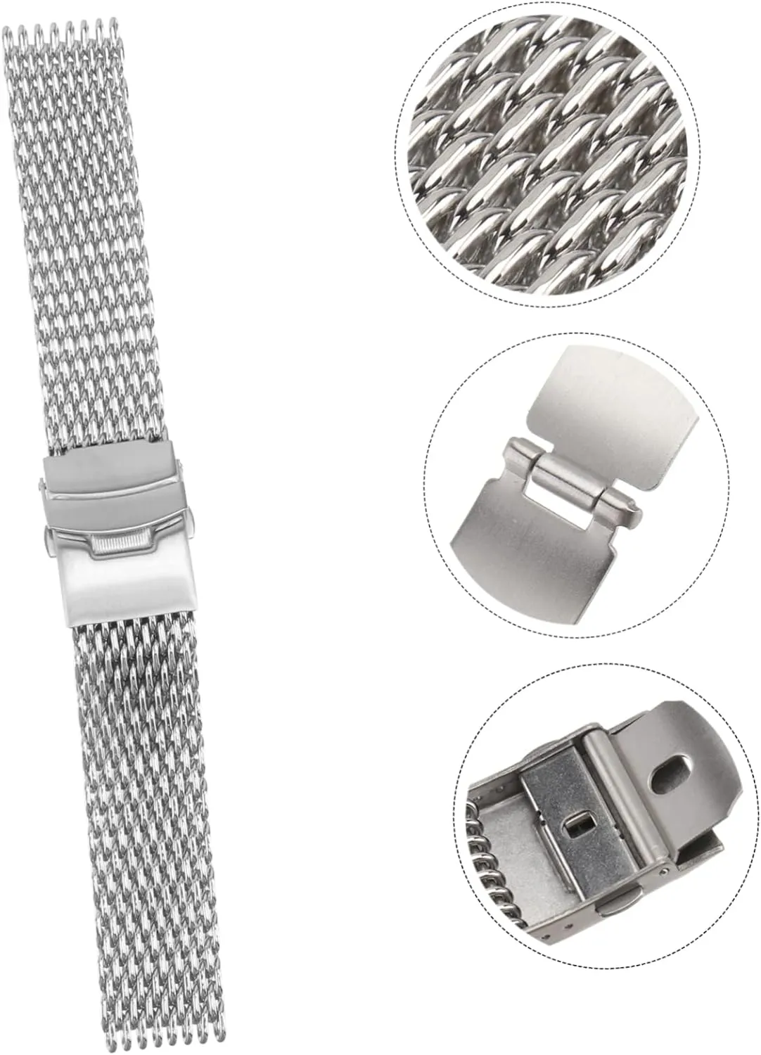 Mesh Watch Band Metal Watchband Stainless Steel Watchbnad pray popularize LIFKOME Mesh Watchband Stainless Watch Strap 