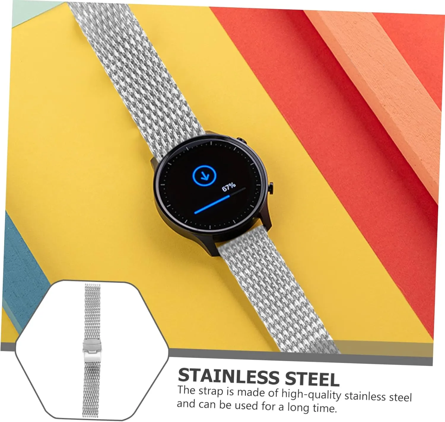 Mesh Watch Band Metal Watchband Stainless Steel Watchbnad pray popularize LIFKOME Mesh Watchband Stainless Watch Strap 