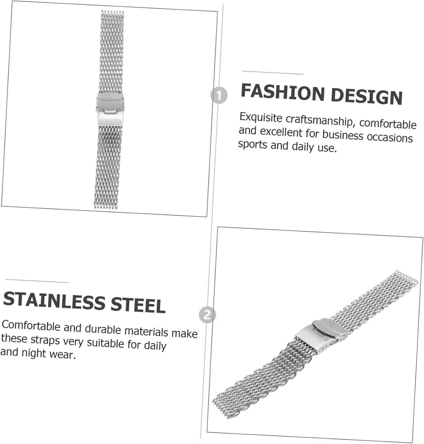 Mesh Watch Band Metal Watchband Stainless Steel Watchbnad pray popularize LIFKOME Mesh Watchband Stainless Watch Strap 