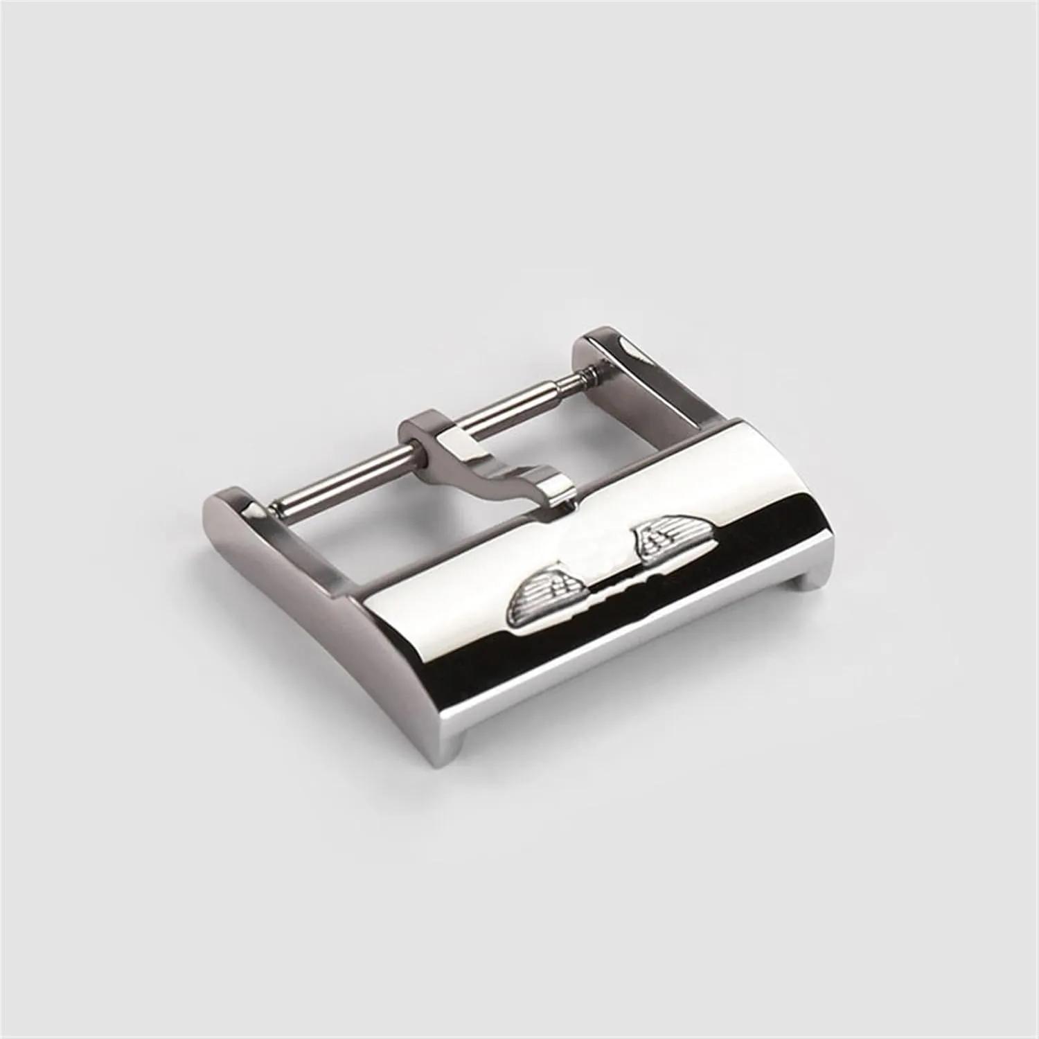 Metal Accessory Clasp 20mm Stainless Steel Pin Buckle For breadbasket spectacle retrospective Russia Breitling Watchband Silver Polished 