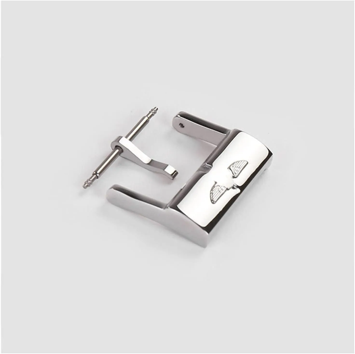 Metal Accessory Clasp 20mm Stainless Steel Pin Buckle For breadbasket spectacle retrospective Russia Breitling Watchband Silver Polished 