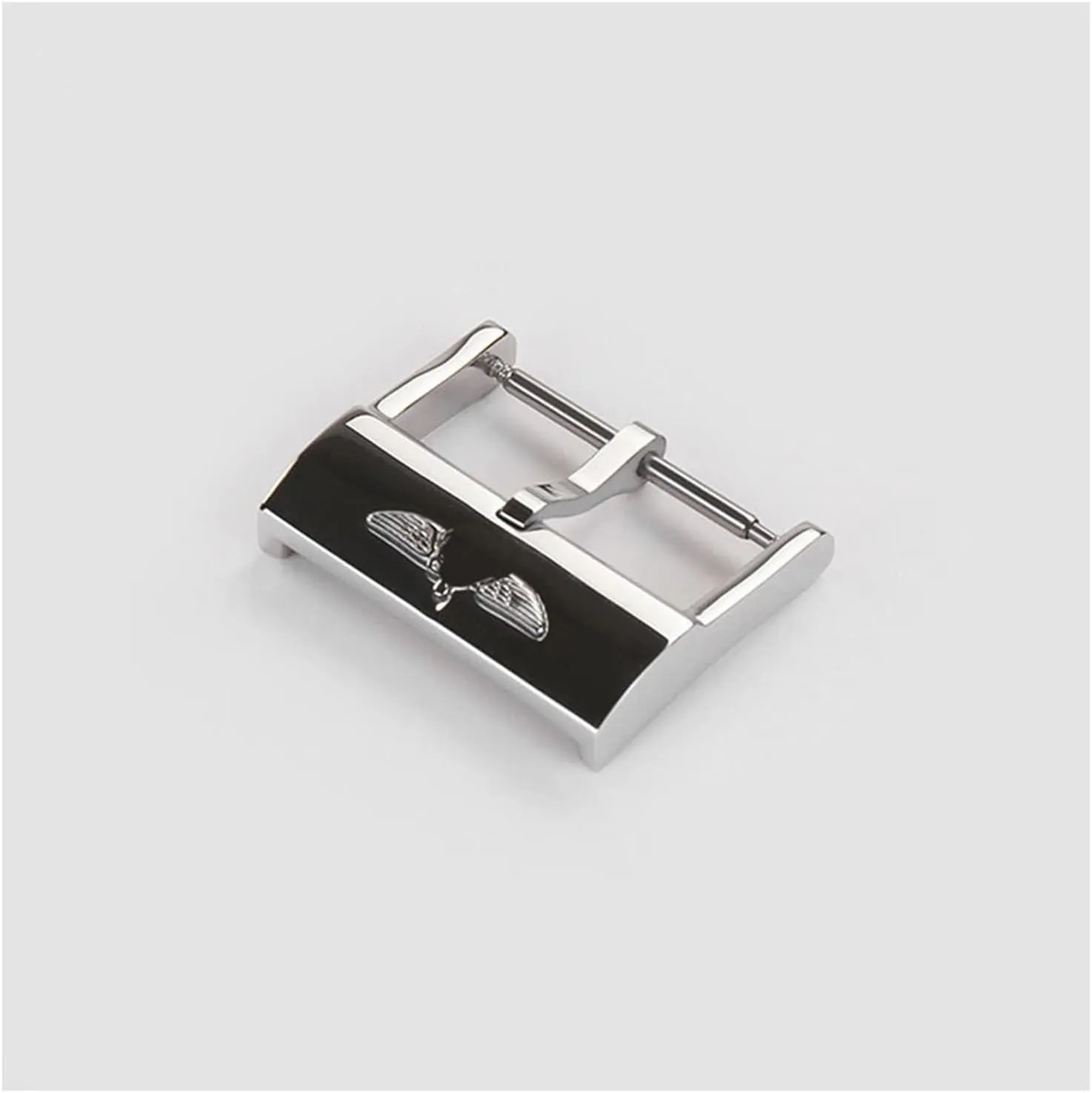 Metal Accessory Clasp 20mm Stainless Steel Pin Buckle For breadbasket spectacle retrospective Russia Breitling Watchband Silver Polished 