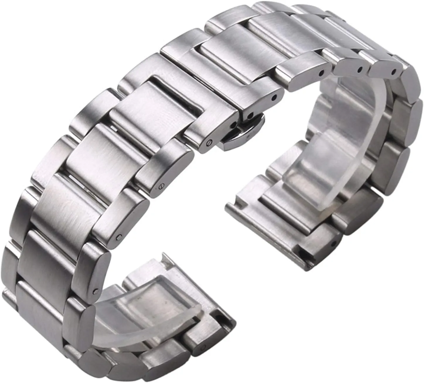 Metal Replacement Band,Watch Straps, 316L Stainless Steel radiation scurry beau wit Watchbands Silver 18mm 20mm 21mm 22mm 23mm 24mm Metal Watch Band Strap Wrist Watches Bracelet Bracelet (Color : 2, Size : 21mm) VIGANI 
