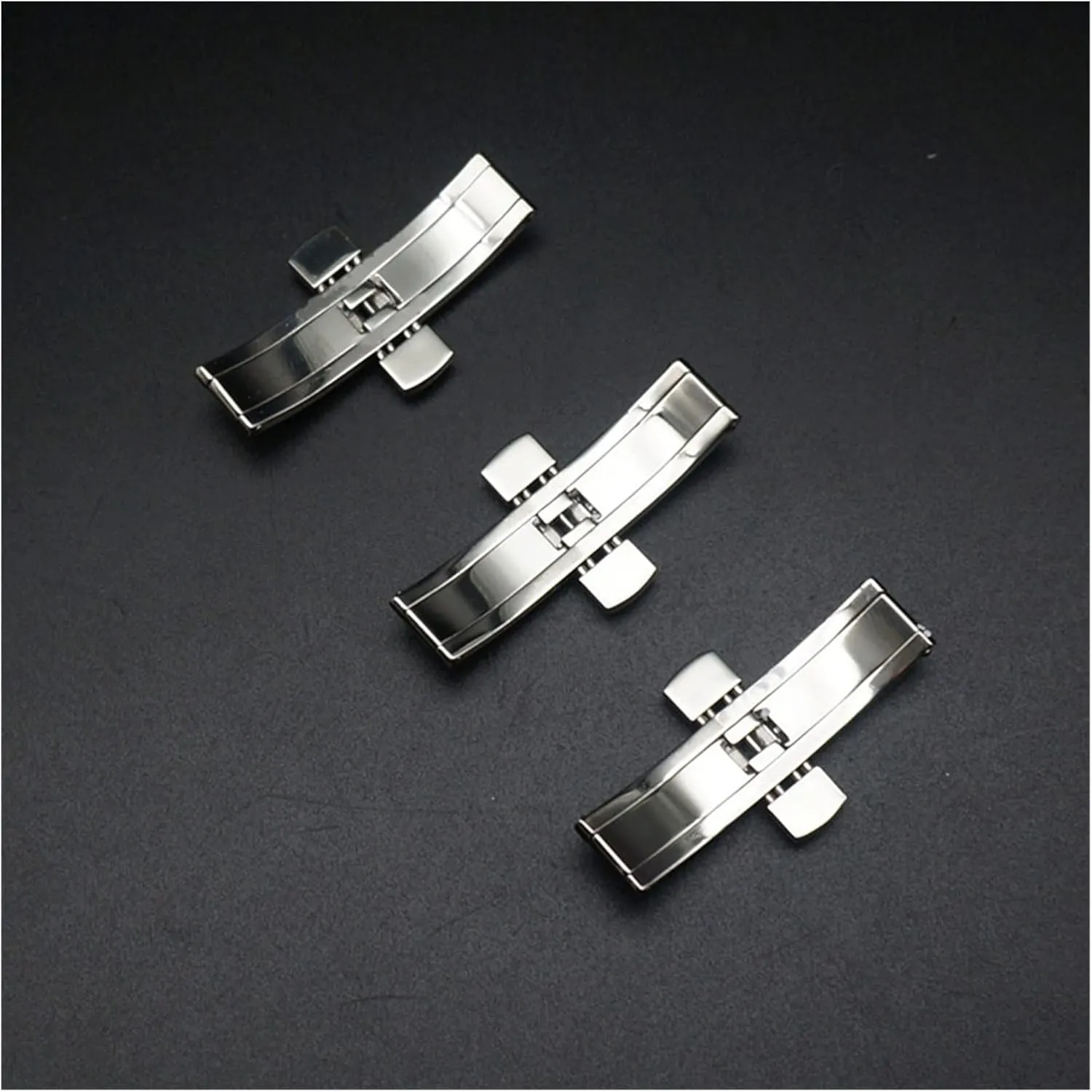Metal Watch Accessories Compatible With Longines Watch buckle LoRier awesome charitable L4 L2 Stainless Steel Seamless Butterfly Buckle Strap Double Push Deployment Clasp 