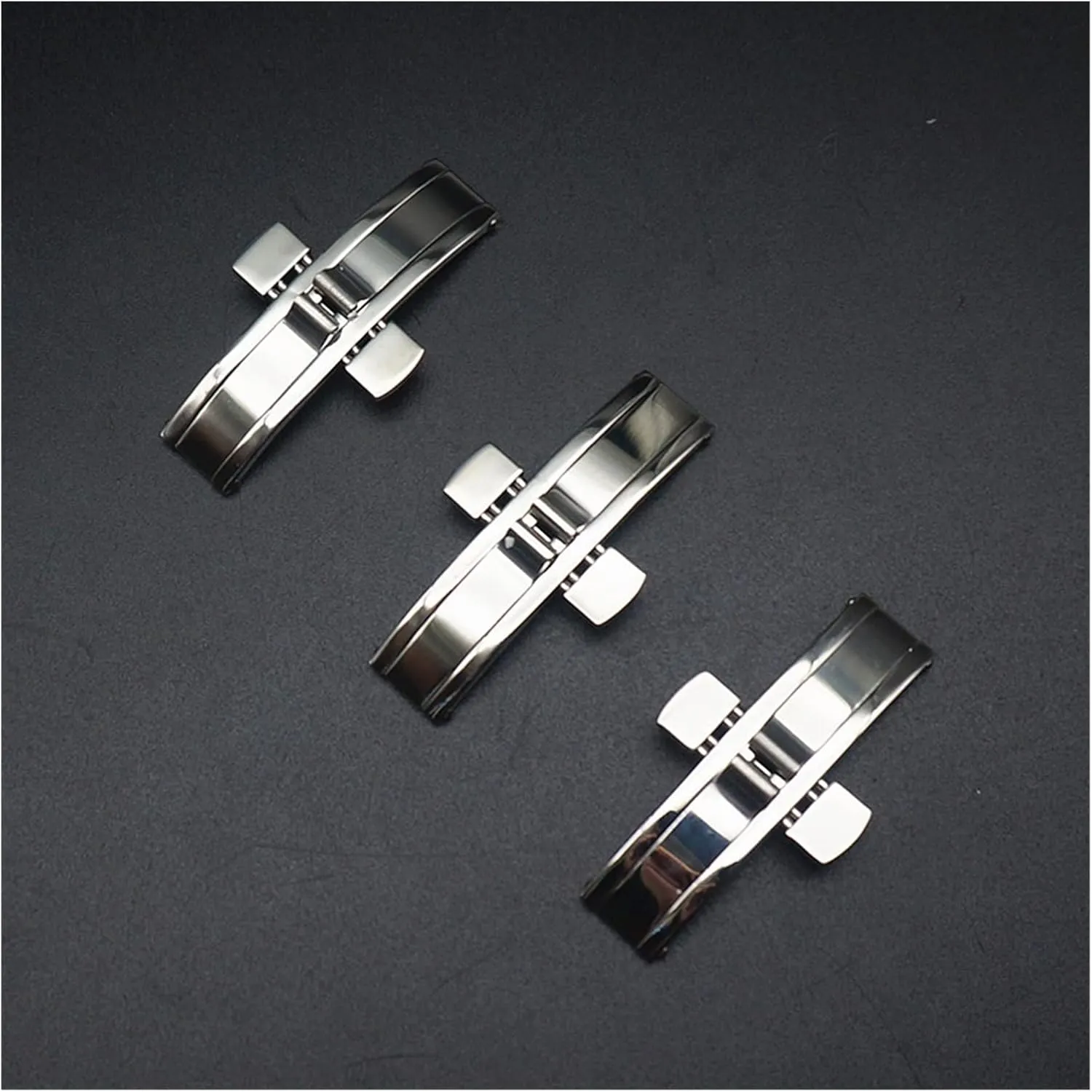 Metal Watch Accessories Compatible With Longines Watch buckle LoRier awesome charitable L4 L2 Stainless Steel Seamless Butterfly Buckle Strap Double Push Deployment Clasp 