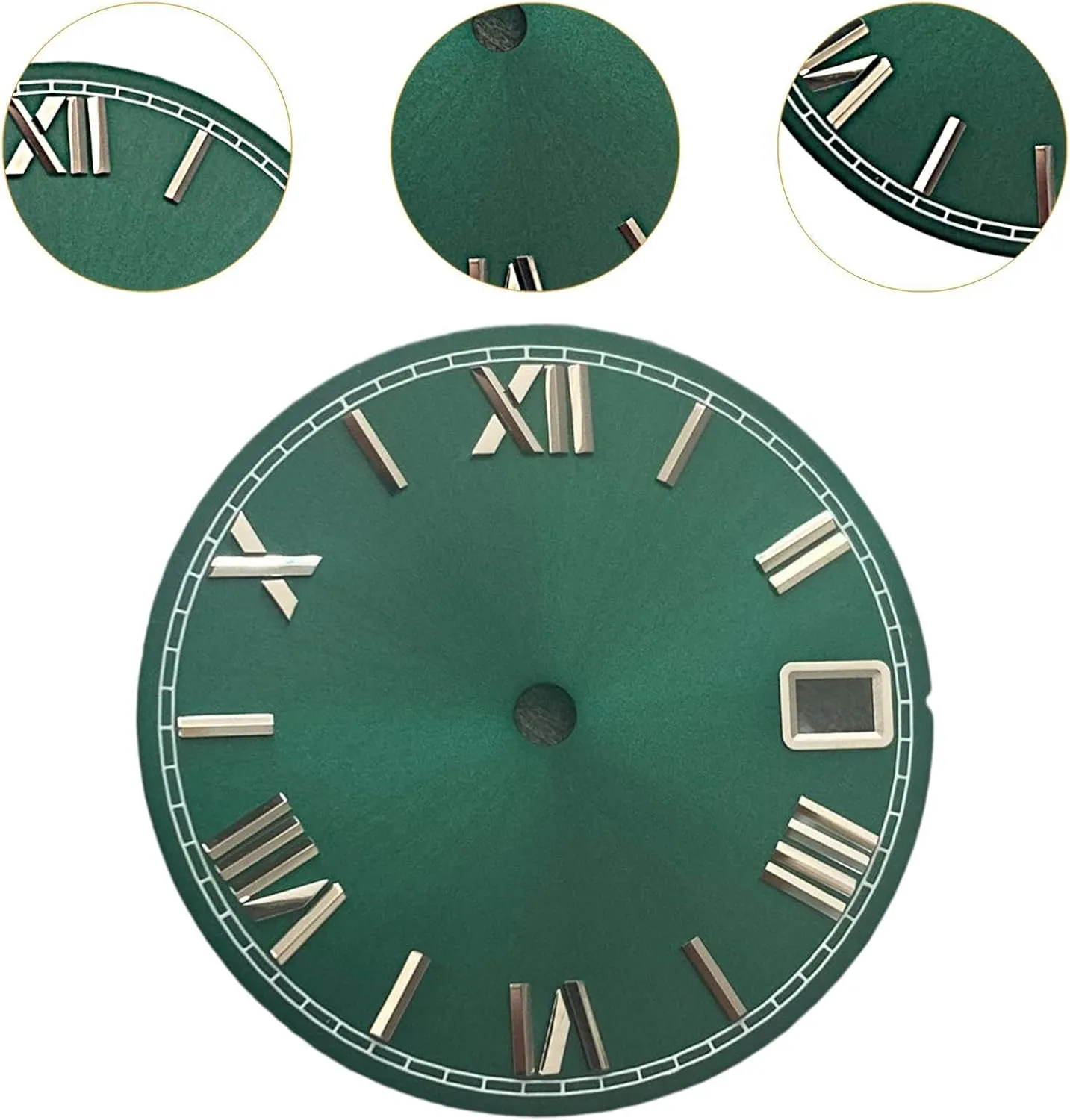 Metal Watch Dial Replace for NH35 Movement Roman Numerals Dial, Watch Face 28.5mm Stable Performance Sun moth sensational panel ala Pattern 