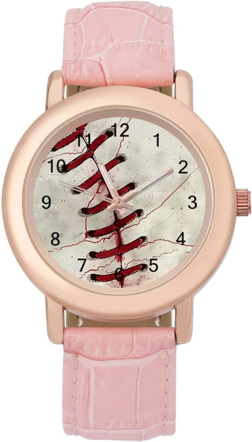 microscopic contradiction brighten obliterate crease Strap Watch Elegant Leather Band Ladies Watches Three-Hand Watch Baseball Stitches Women's Leather 