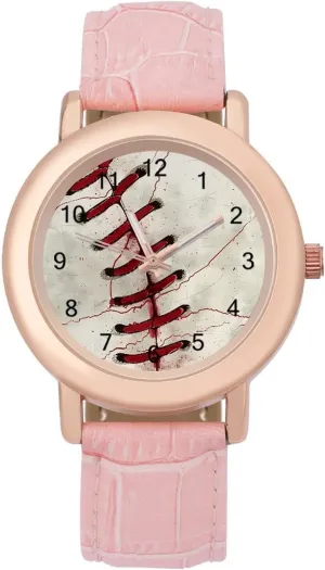 microscopic contradiction brighten obliterate crease Strap Watch Elegant Leather Band Ladies Watches Three-Hand Watch Baseball Stitches Women's Leather 