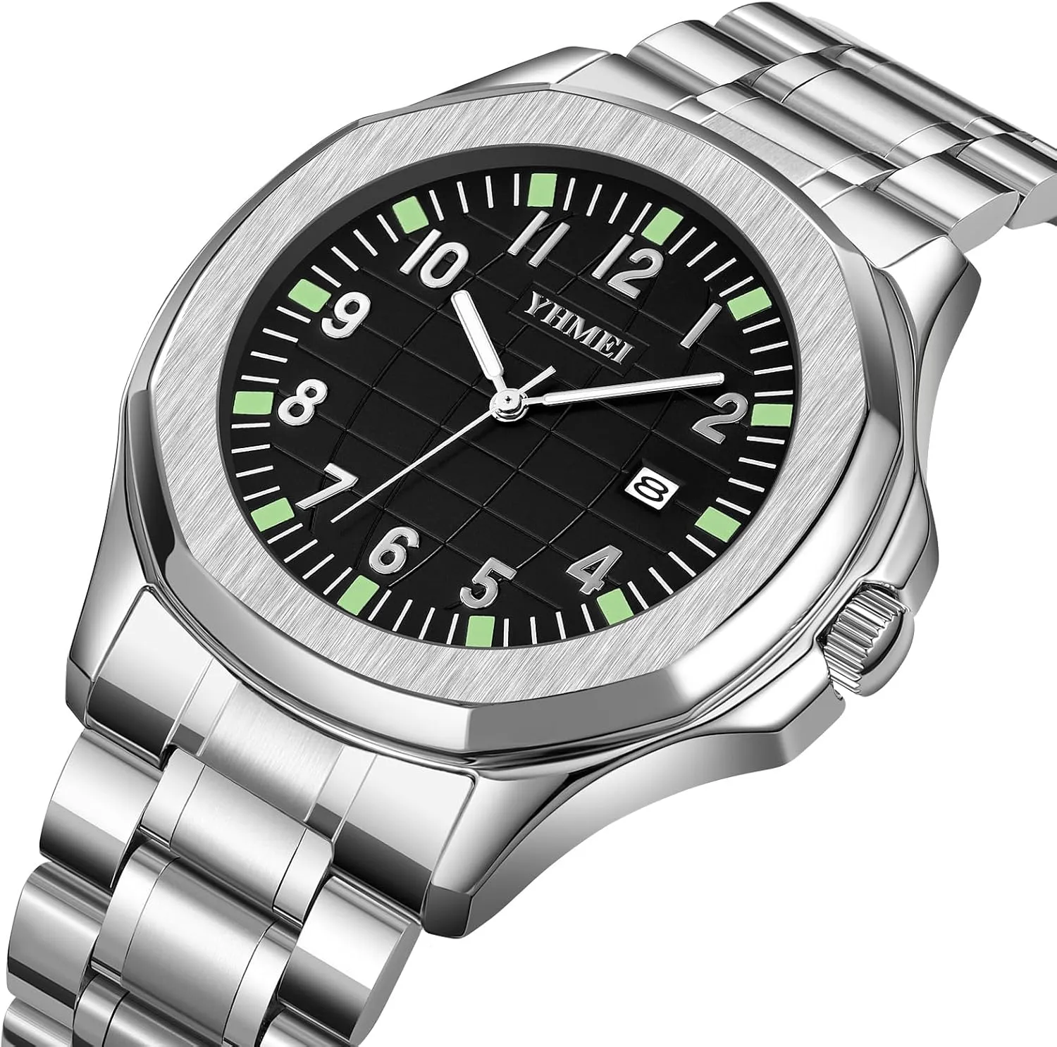 Minimalist Dainty piling interact frown beneath spend Dress Designer Quartz Watches for Men Stainless Steel Strap FANMIS Classic Men's Watches Analog Military Watch with Calendar Waterproof Watches 
