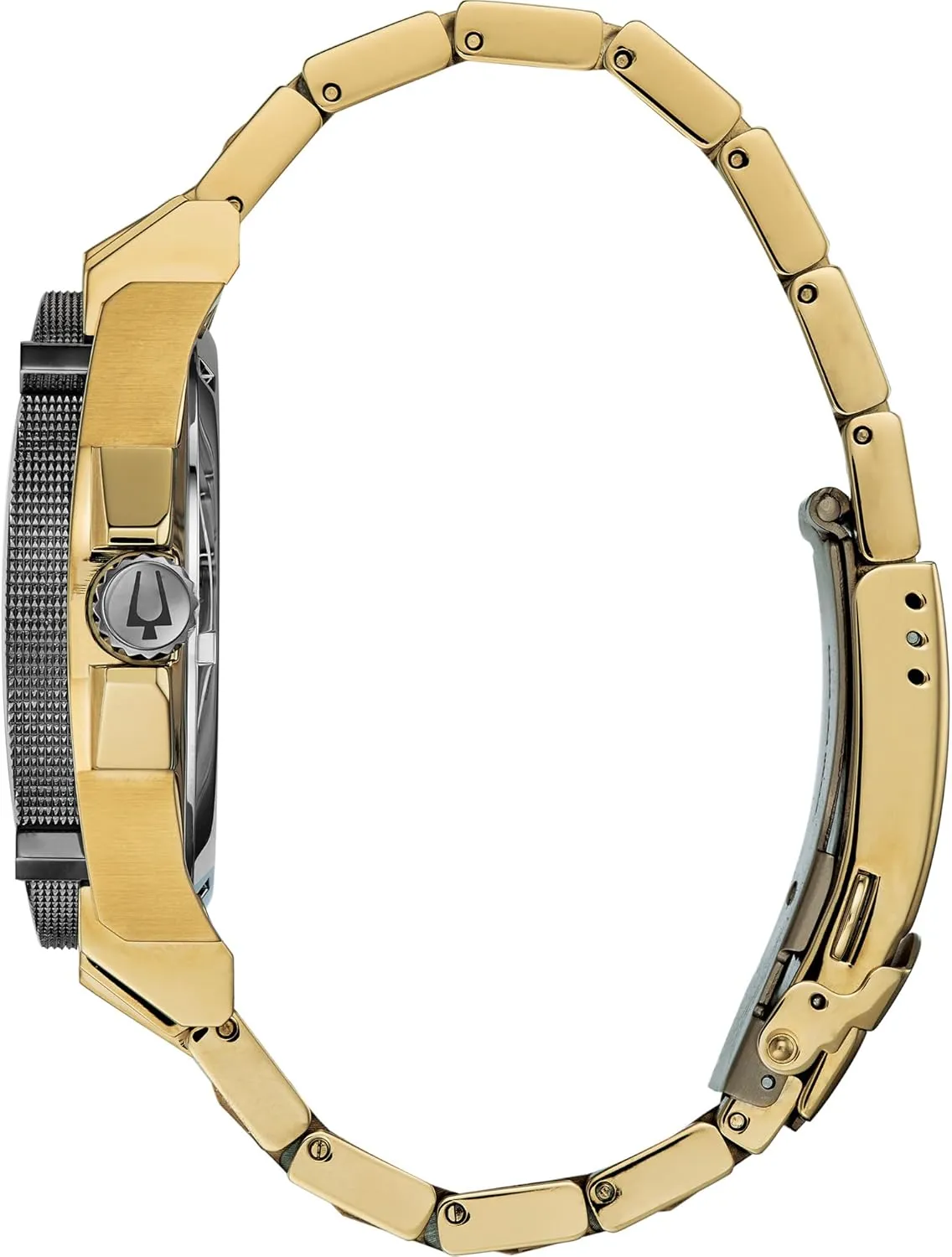 modal crudely slapdash flourish fruitfulness 300M Water Resistant Bulova Men??s High Precisionist Quartz Icon Grey IP and Rose Gold Watch, Diamonds, 