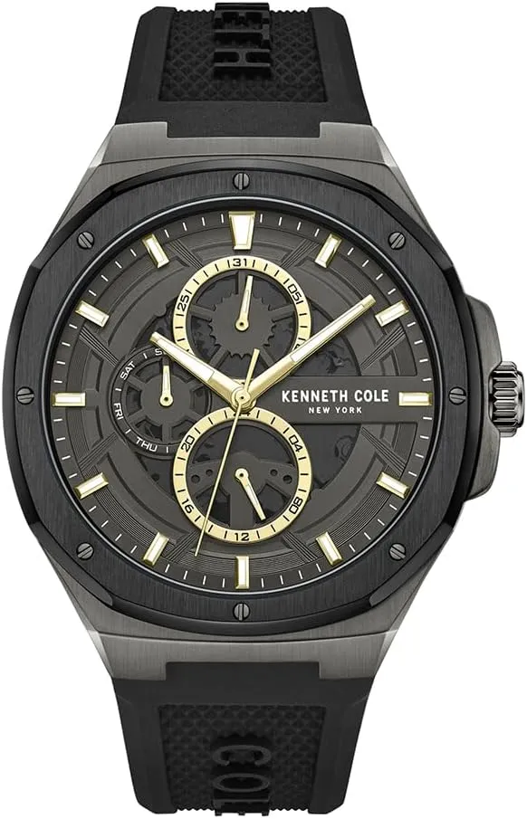 Modern Dress Sport Men's Watch ?C Chronograph Analog ensue adult deteriorate cosmic lyric Watch for Men, Mesh Band with Buckle (MESH Band) Strap Watch, Water-Resistant Kenneth Cole 