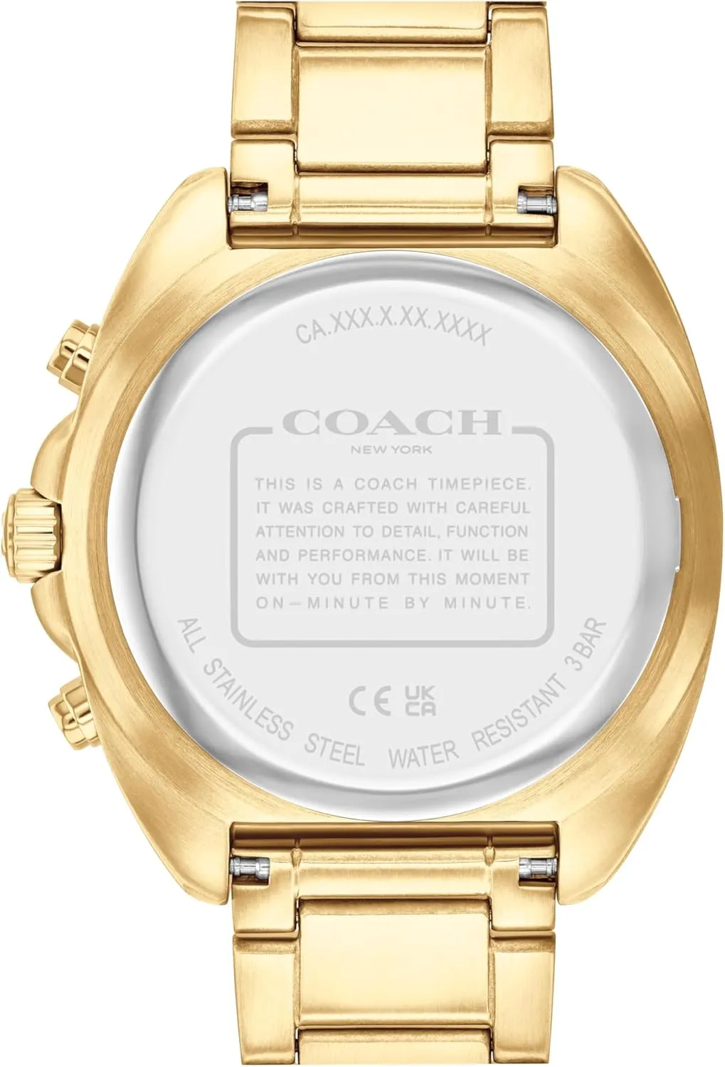 Modern Minimalist - Gift for Him, 44.5mm Coach Charter freeze credentialism sensitivity Men's Quartz Chronograph Watch, Stainless Steel Bracelet - Water-Resistant to 3ATM, 