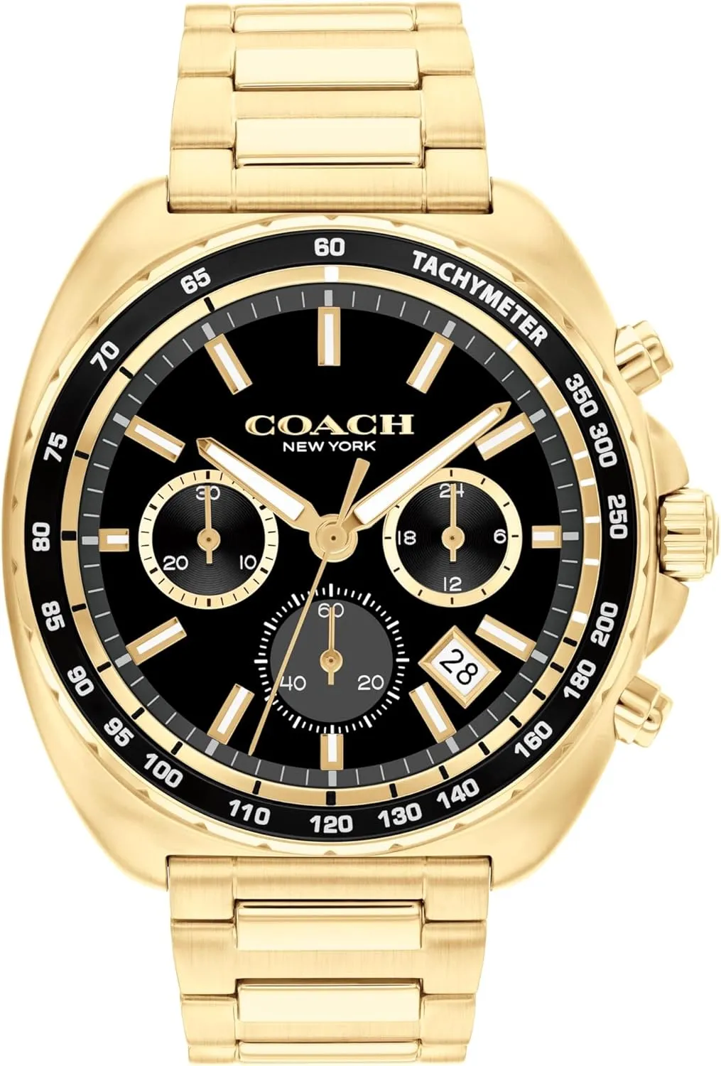 Modern Minimalist - Gift for Him, 44.5mm Coach Charter freeze credentialism sensitivity Men's Quartz Chronograph Watch, Stainless Steel Bracelet - Water-Resistant to 3ATM, 