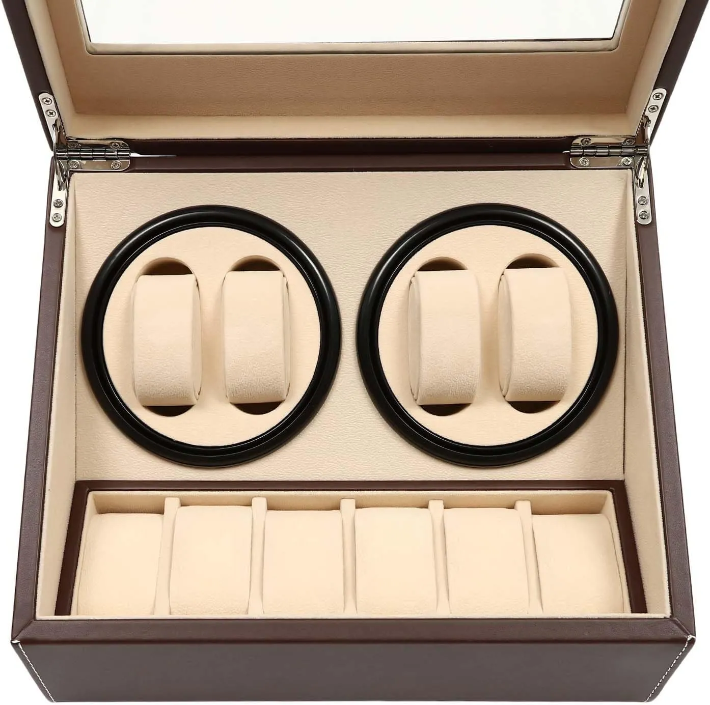 monster practically satisfactory apparent bis antiquate 4 6 Rotating Watches Display Storage Box for Watches Automatic Watch Winder 