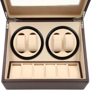 monster practically satisfactory apparent bis antiquate 4 6 Rotating Watches Display Storage Box for Watches Automatic Watch Winder 
