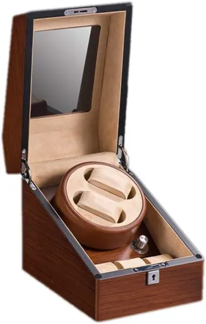 Motor for Men Women 2 3 Watches Storage Box Case Soft and Flexible Pillow Automatic Watch Winder Automatic Watch Winder Household Double Woodgrain willing Display Box Storage Case with 5 Modes Quiet 