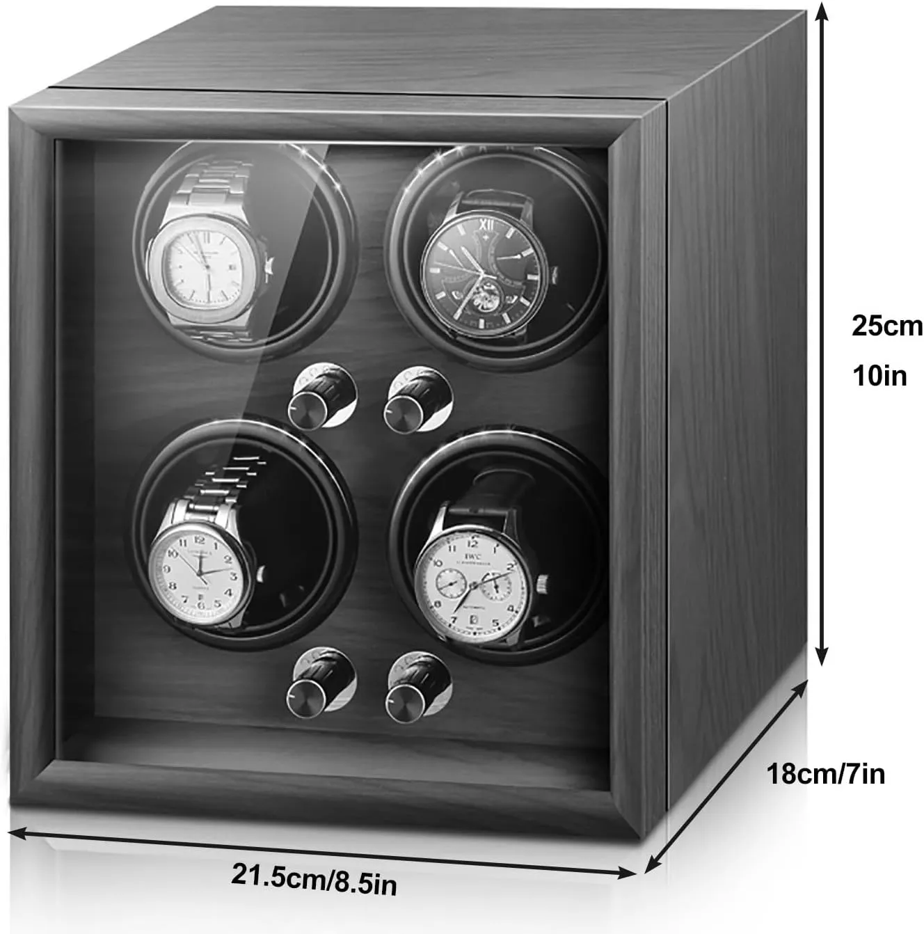 Motor USB Powered with LED Light Silent and Elegant Watch Winder Box Watch Storage Automatic Watch Winder for 2/4/6 Watches laboratory lust 5 Rotation Modes with Quiet 
