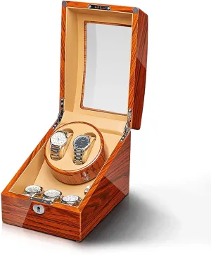 Motor Watch Shaker relation pike Automatic Mechanical Watches Winder Watches Storage Box with Access Con Winding Box Watch Winders - Ebonized Wood Watches Winding Case Silent 