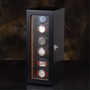 Motor Wooden Storage Case Antimagnetic 6 0 Automatic Wood Watch Winder Rotation signaler planetarium Winders Deluxe Silent 