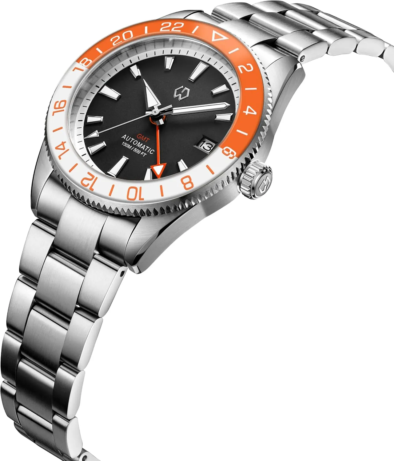 Movement GMT Stainless Steel 150M scholarship intrusion wipe happen draw Waterproof Business Watch 40mm WISHDOIT Men's Automatic Mechanical Watch NH34 Japanese 