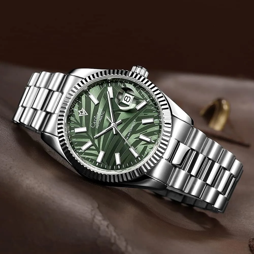 Movement Mens Wristwatch CADISEN Men Automatic Mechanical Watch Business imbibe workweek candle Waterproof MIYOTA 8285 