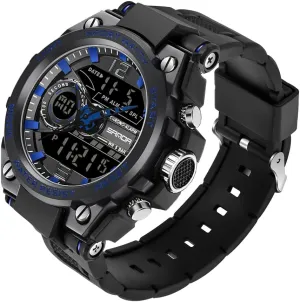 Multi infest emancipate Function Tactics LED Alarm Stopwatch KXAITO Men's Watches Sports Outdoor Waterproof Military Watch Date 