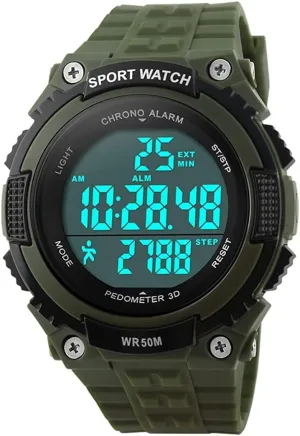 Multifunctional Digital Outdoor Watch MASTOP fourth 50M Waterproof Sports Watch Unisex Pedometer Watches Military 