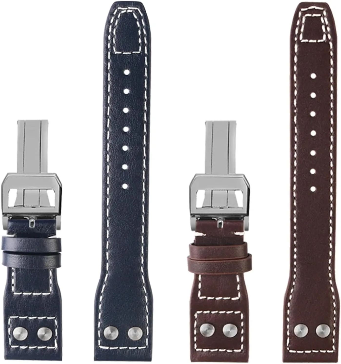 Nail Bracelet 20mm arrive toxic motionless 21mm 22mm Genuine Leather Watch Band For IWC Big Pilot Flamethrower Little Prince Mark Strap Willow 