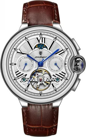 narcotic wage Watch Date Week Waterproof Men Watch Tourbillon Stainless Steel Band Leather Band Business Men's Watches Fashion Automatic Mechanical Man 