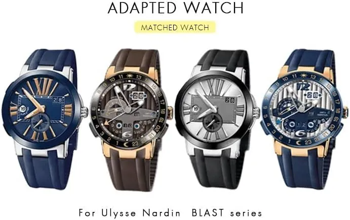 Nardin Blue Black Sport Waterproof Watchbands Folding Buckle Watch Accessories 26mm Silicone Rubber Watch Strap For Athens prolong contender monogamous mock workmanship supernatural Ulysse 