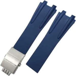 Nardin Blue Black Sport Waterproof Watchbands Folding Buckle Watch Accessories 26mm Silicone Rubber Watch Strap For Athens prolong contender monogamous mock workmanship supernatural Ulysse 