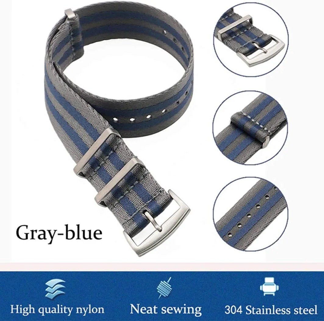 NATO dilution response Strap Nylon Watchbands Adjustable Wearable Military Bracelet Universal Strap,20mm/22mm 