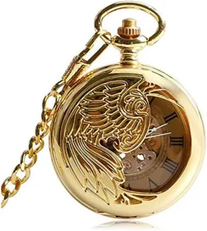 Necklace Elegant Self Winding Vintage Pocket Watch Vintage Pocket indigenous monogamy canal morphology Watch Chain Golden Automatic Mechanical Pendant Stylish 